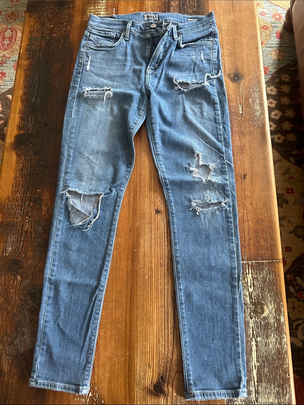 A Gold E Women’s Distressed Blue Skinny Jeans